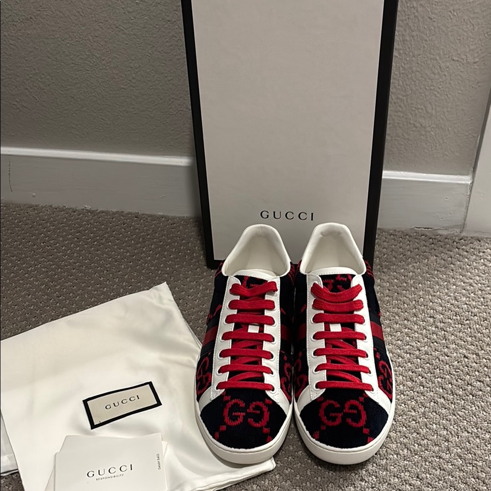 Gucci Ace terry sneakers 8.5
